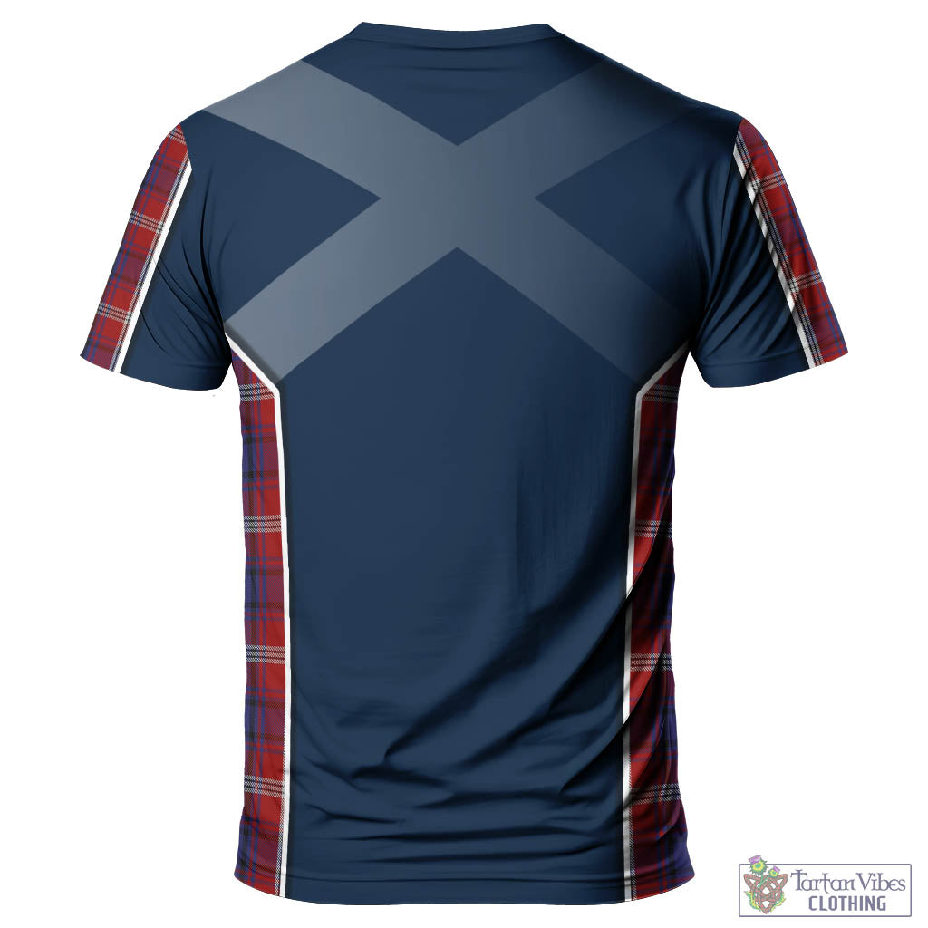 Tartan Vibes Clothing Ainslie Tartan T-Shirt with Family Crest and Lion Rampant Vibes Sport Style