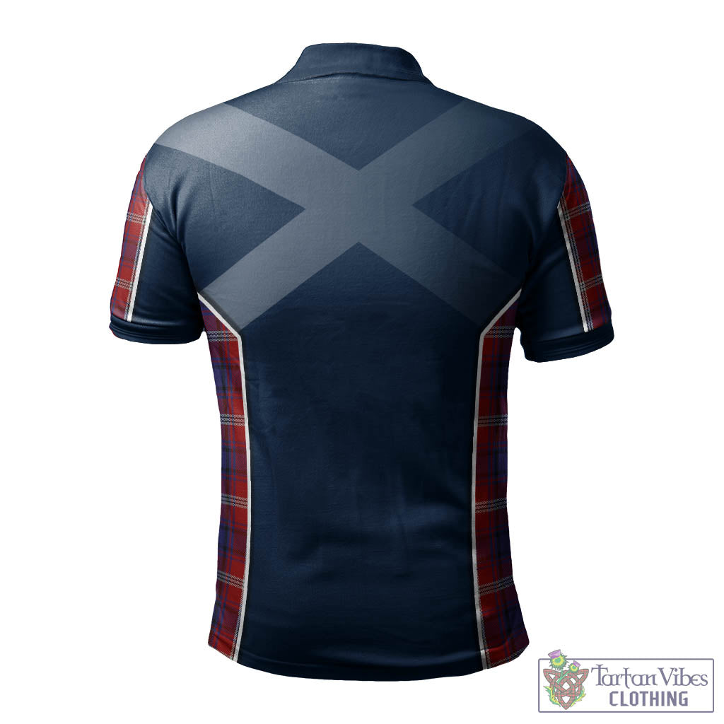 Tartan Vibes Clothing Ainslie Tartan Men's Polo Shirt with Family Crest and Lion Rampant Vibes Sport Style