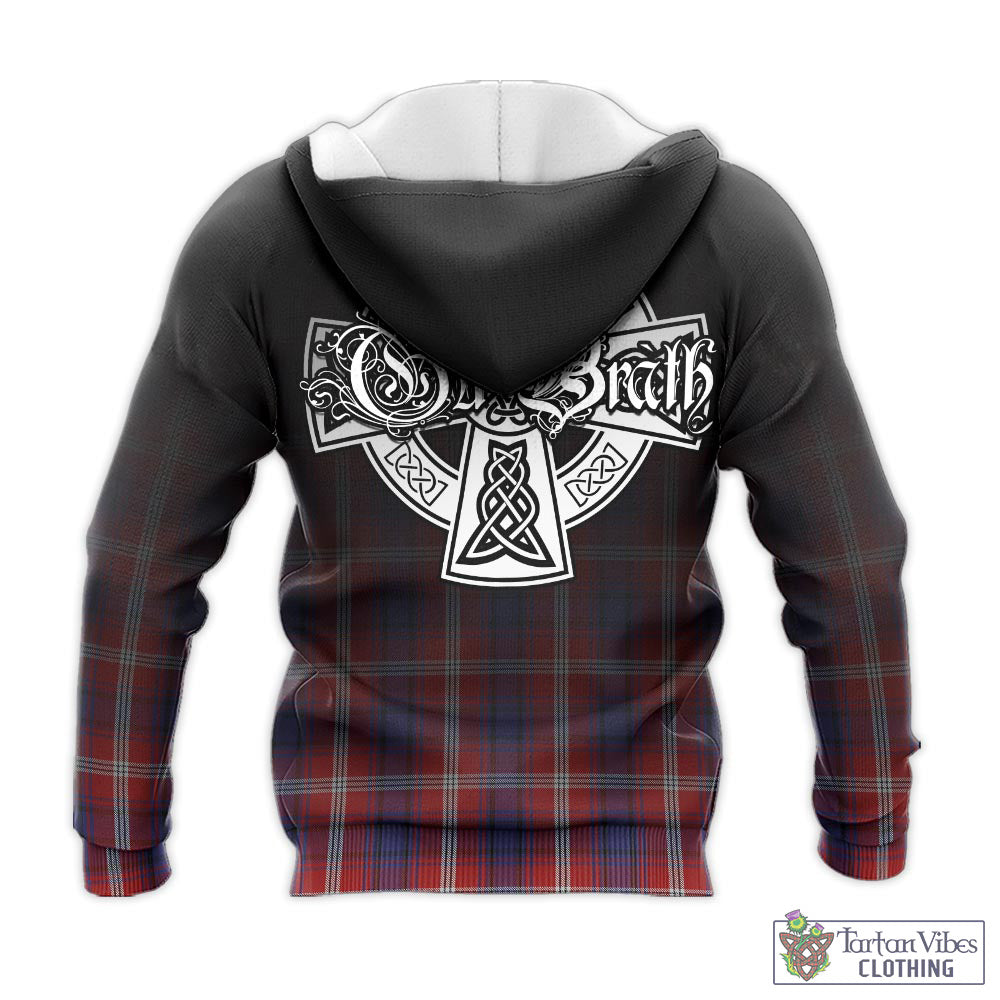 Tartan Vibes Clothing Ainslie Tartan Knitted Hoodie Featuring Alba Gu Brath Family Crest Celtic Inspired