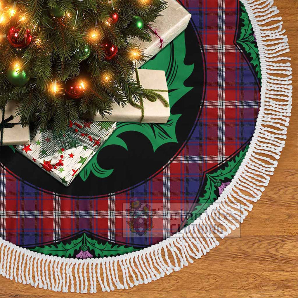 Tartan Vibes Clothing Ainslie Tartan Christmas Tree Skirt Scottish Thistle Style