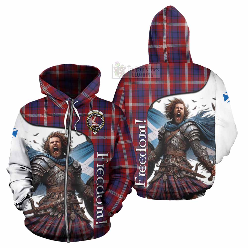 Tartan Vibes Clothing Ainslie Crest Tartan Hoodie Inspired by the Freedom of Scottish Warrior