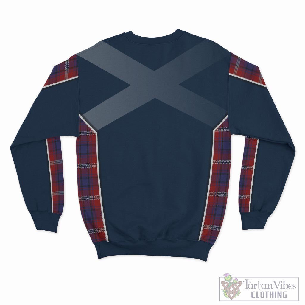 Tartan Vibes Clothing Ainslie Tartan Sweatshirt with Family Crest and Scottish Thistle Vibes Sport Style