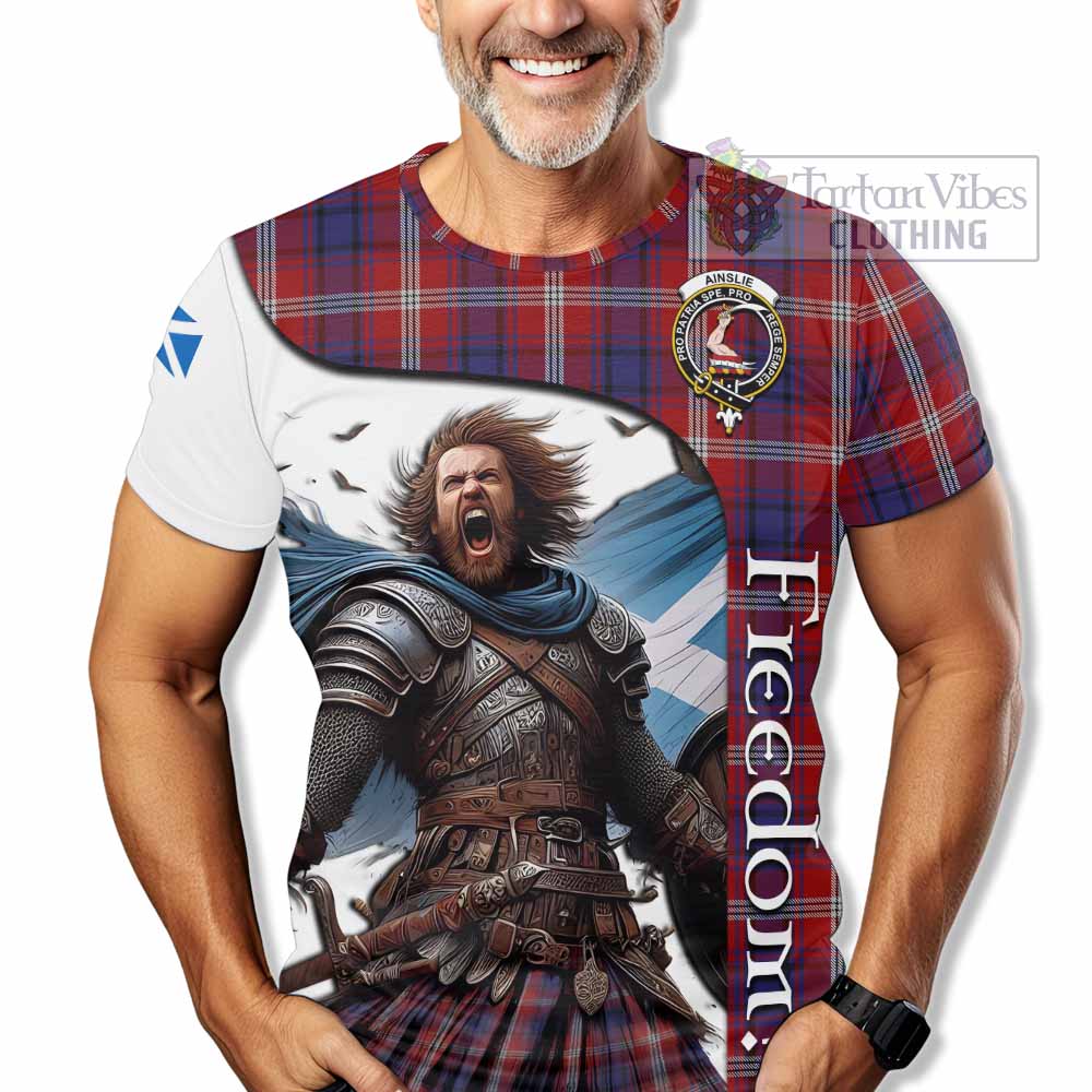 Ainslie Crest Tartan T-Shirt Inspired by the Freedom of Scottish Warrior