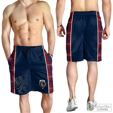 Ainslie Tartan Men's Shorts with Family Crest and Lion Rampant Vibes Sport Style