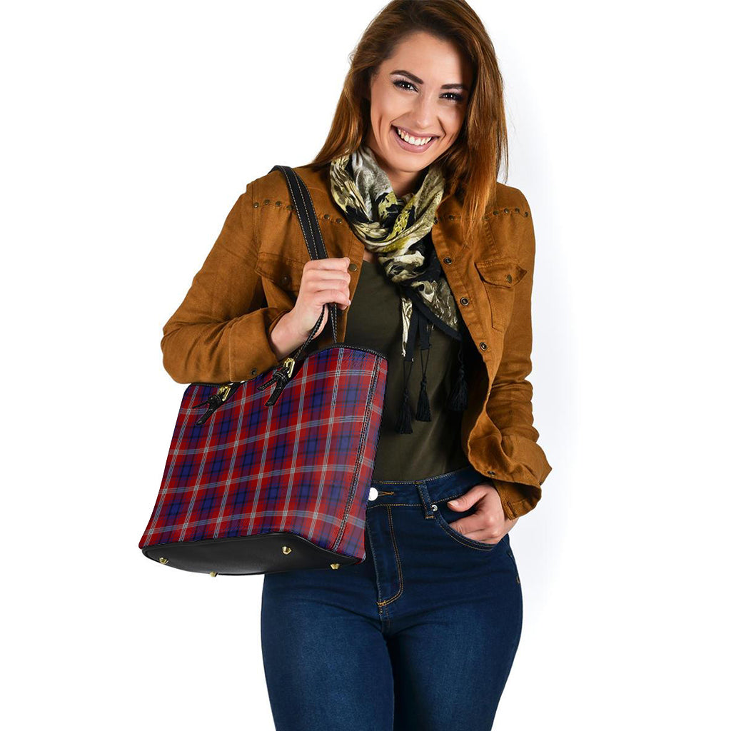 Ainslie Tartan Leather Tote Bag - Tartanvibesclothing