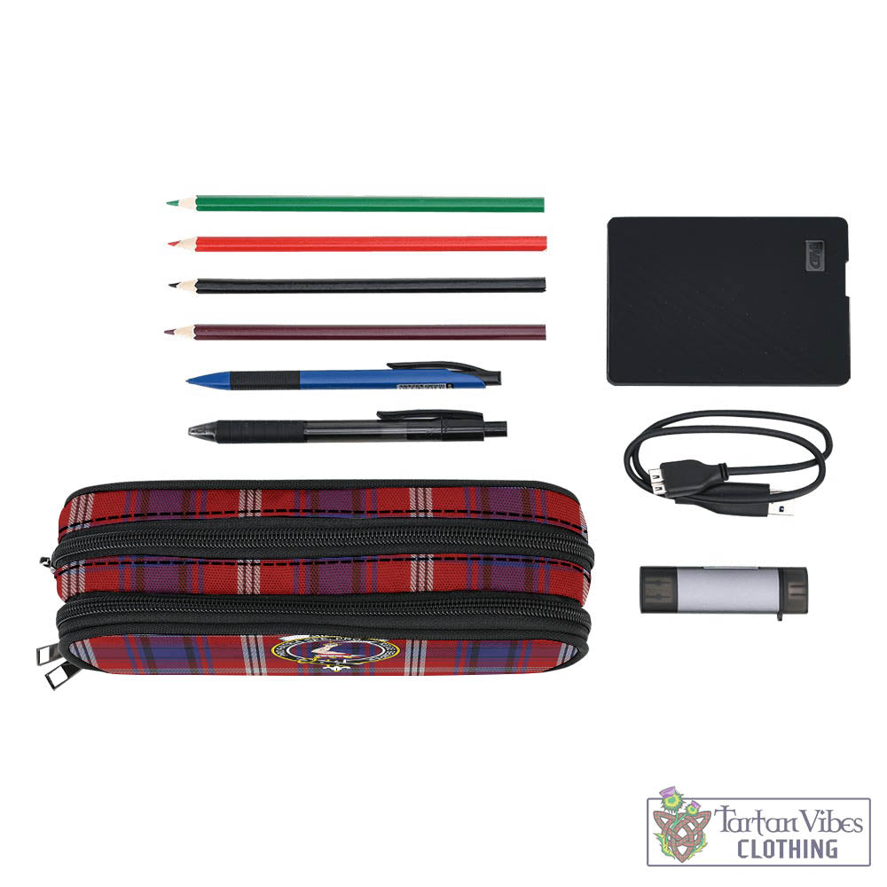 Tartan Vibes Clothing Ainslie Tartan Pen and Pencil Case with Family Crest