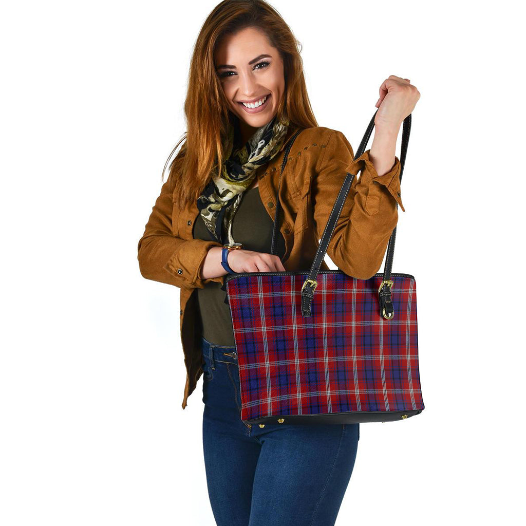 Ainslie Tartan Leather Tote Bag - Tartanvibesclothing