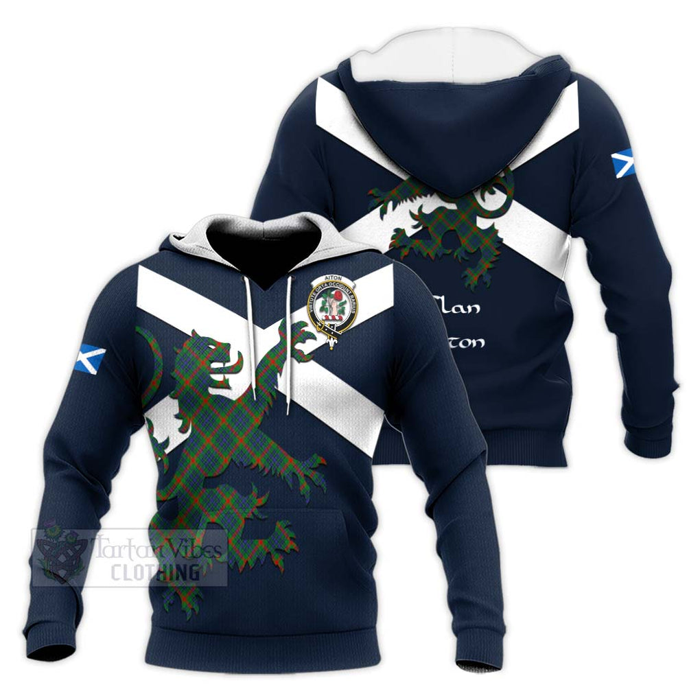 Tartan Vibes Clothing Aiton Tartan Lion Rampant Knitted Hoodie – Proudly Display Your Heritage with Alba Gu Brath and Clan Name