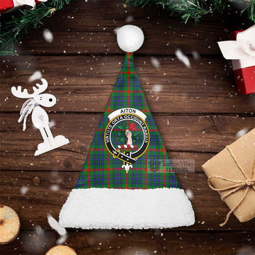 Aiton Tartan Christmas Santa Hats with Family Crest