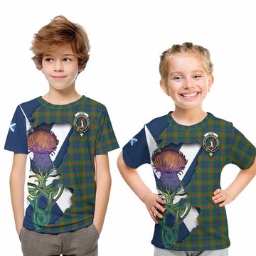 Aiton Tartan Family Crest Kid T-Shirt Scottish Thistle Celtic Inspired Youth XL Size14 - Tartan Vibes Clothing