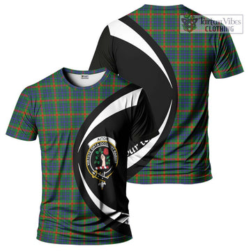 Aiton Tartan T-Shirt with Family Crest Circle Style