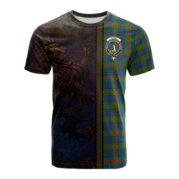 Aiton Tartan Family Crest Cotton T-shirt Alba Gu Brath Be Brave Lion Ancient Style Kid's Shirt - Tartan Vibes Clothing