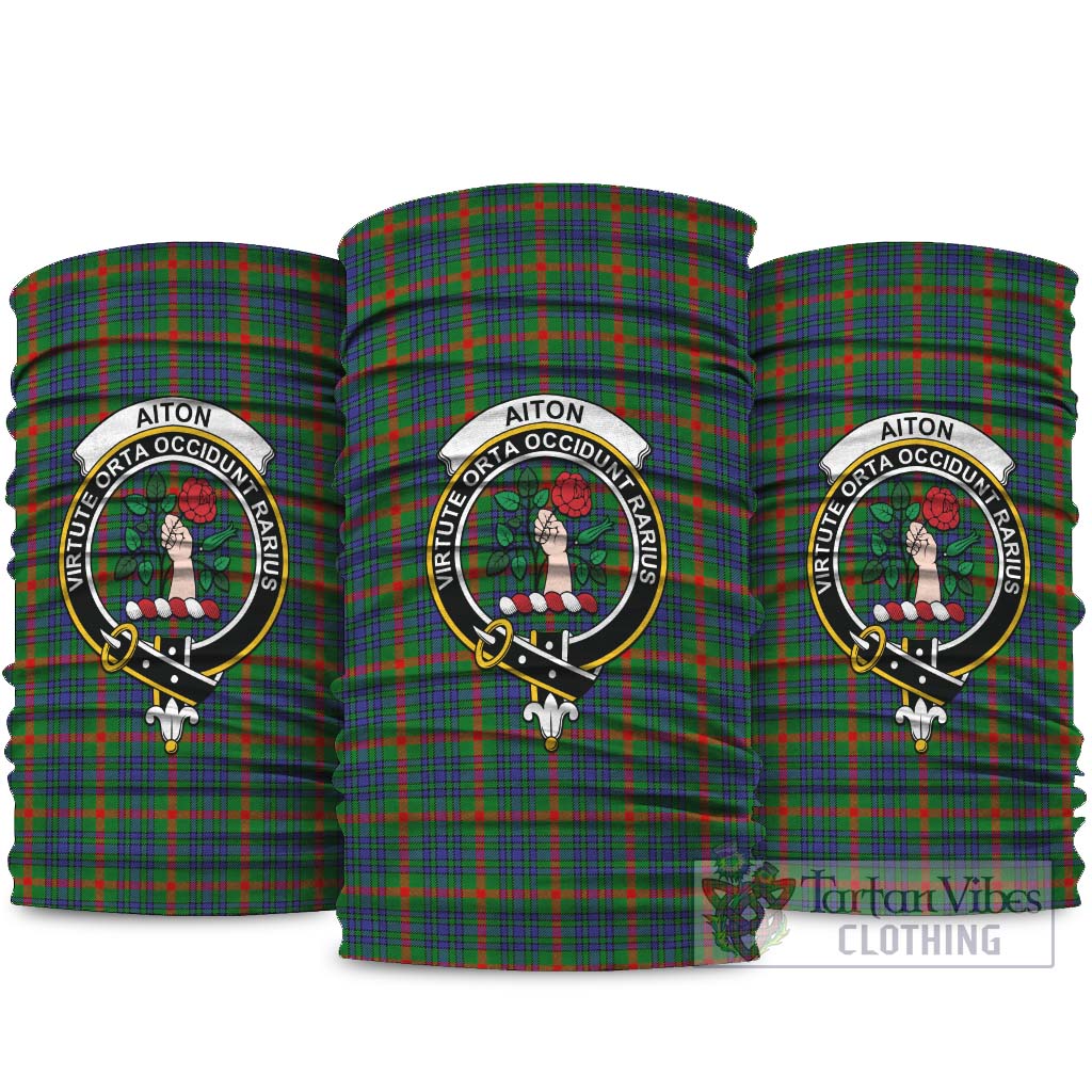 Aiton Tartan Neck Gaiters, Tartan Bandanas, Tartan Head Band with Family Crest