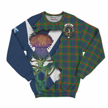 Aiton Tartan Family Crest Sweatshirt Scottish Thistle Celtic Inspired Unisex - Tartan Vibes Clothing