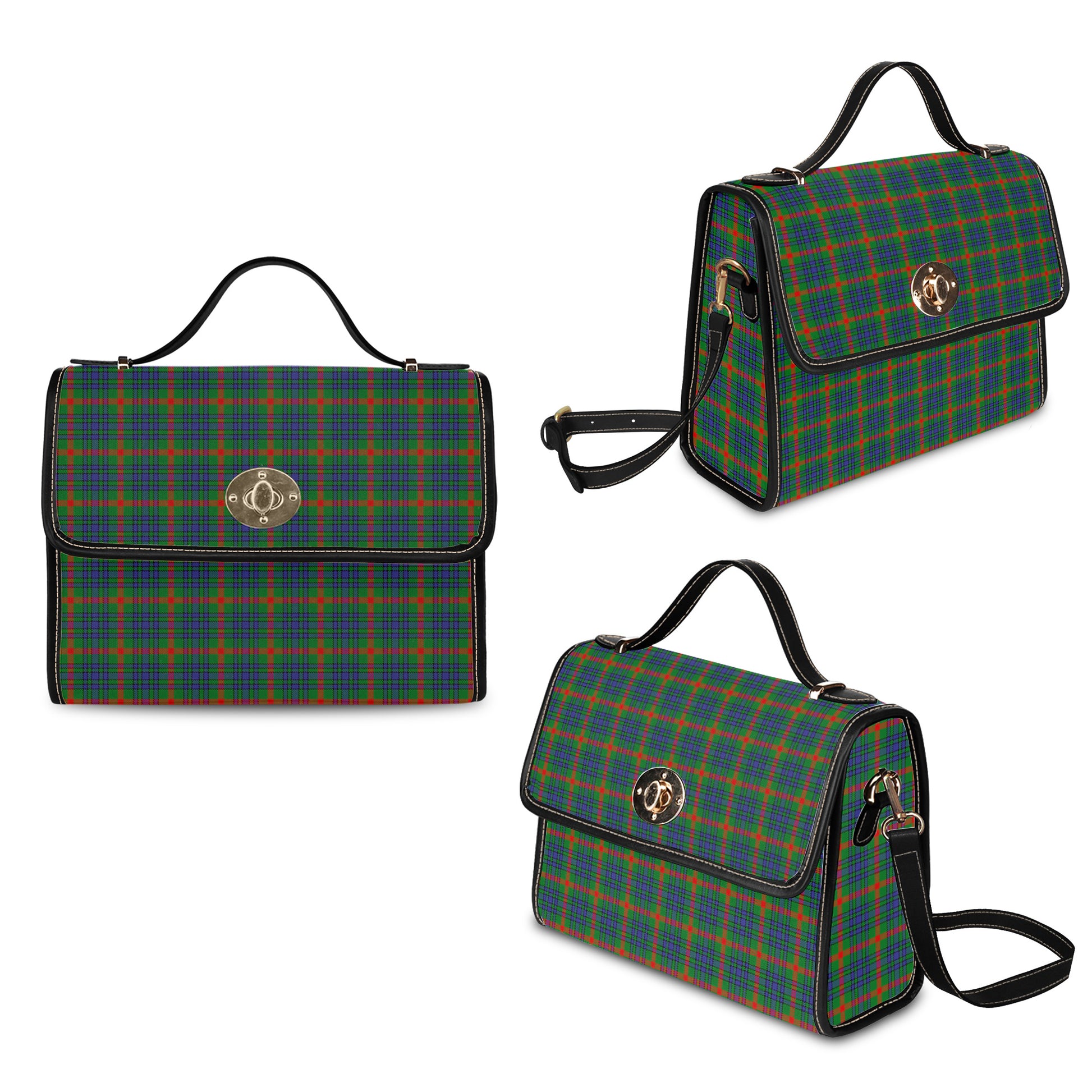 Aiton Tartan Leather Strap Waterproof Canvas Bag One Size 34cm * 42cm (13.4" x 16.5") - Tartanvibesclothing