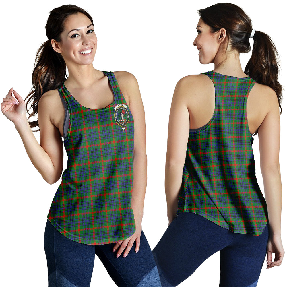 Aiton Tartan Women Racerback Tanks with Family Crest - Tartanvibesclothing