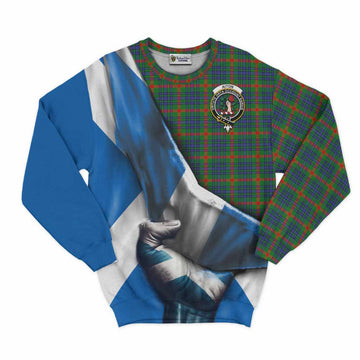 Aiton Tartan Sweatshirt with Family Crest Scotland Patriotic Style Unisex - Tartan Vibes Clothing