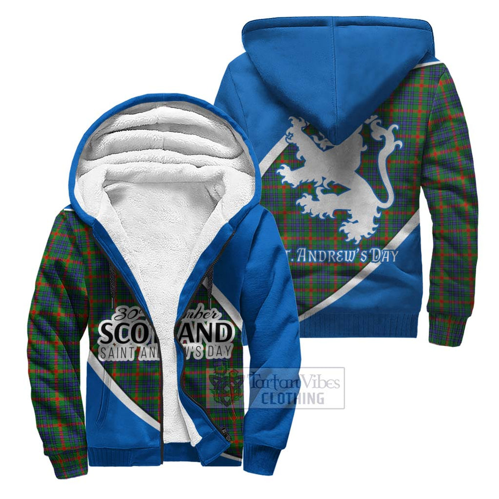 Tartan Vibes Clothing Aiton Family Crest Tartan Sherpa Hoodie Celebrate Saint Andrew's Day in Style