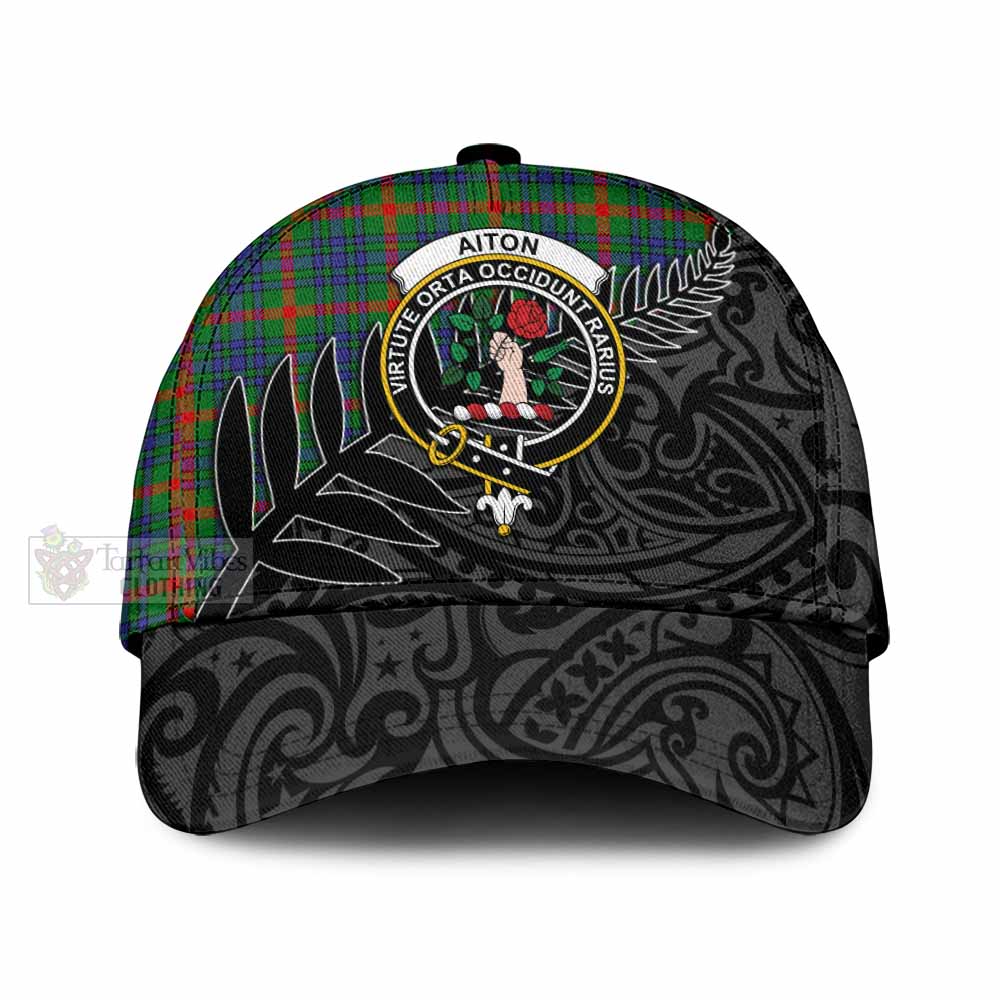 Tartan Vibes Clothing Aiton Tartan Classic Cap with New Zealand Silver Fern Half Style