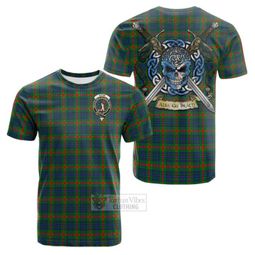 Aiton Tartan Cotton T-shirt with Family Crest Celtic Skull Style Kid's Shirt - Tartan Vibes Clothing