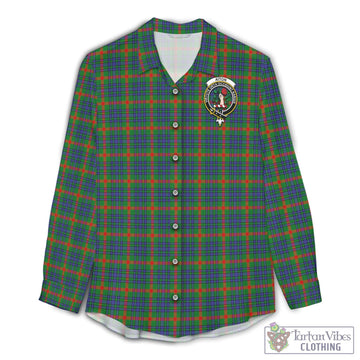 Aiton Tartan Women's Casual Shirt with Family Crest