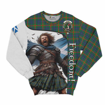 Aiton Crest Tartan Sweatshirt Inspired by the Freedom of Scottish Warrior