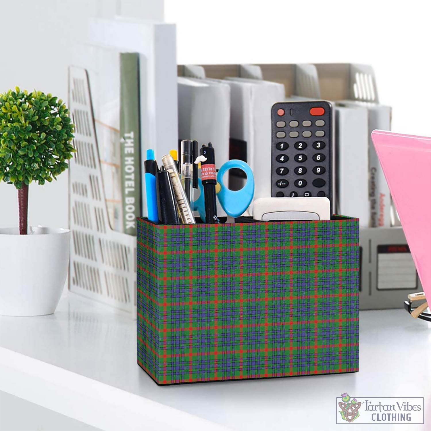 Aiton Tartan Pen Holder One Size 5.9"(L)*2.7"(W)*4.3"(H) - Tartan Vibes Clothing