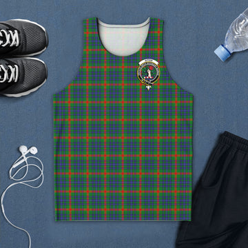 Aiton Tartan Mens Tank Top with Family Crest 5XL - Tartan Vibes Clothing