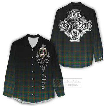 Aiton Tartan Women's Casual Shirt Featuring Alba Gu Brath Family Crest Celtic Inspired