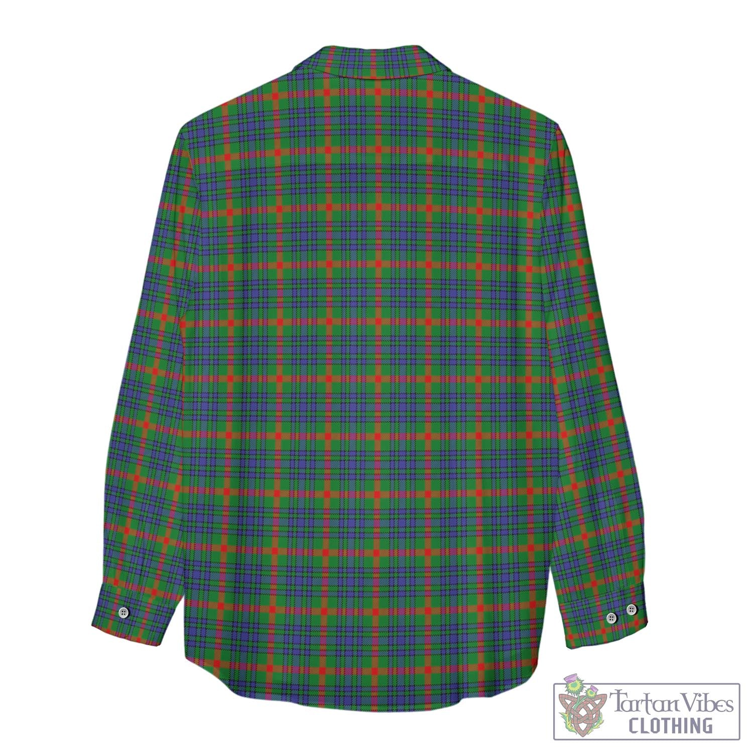 Tartan Vibes Clothing Aiton Tartan Womens Casual Shirt with Family Crest