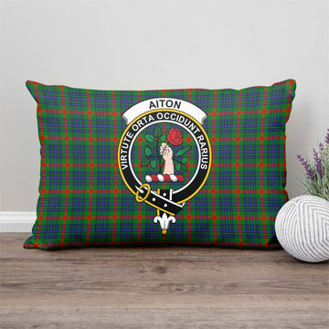 Aiton Tartan Pillow Cover with Family Crest - Tartan Vibes Clothing