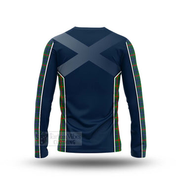 Aiton Tartan Long Sleeve T-Shirt with Family Crest and Scottish Thistle Vibes Sport Style - Tartan Vibes Clothing