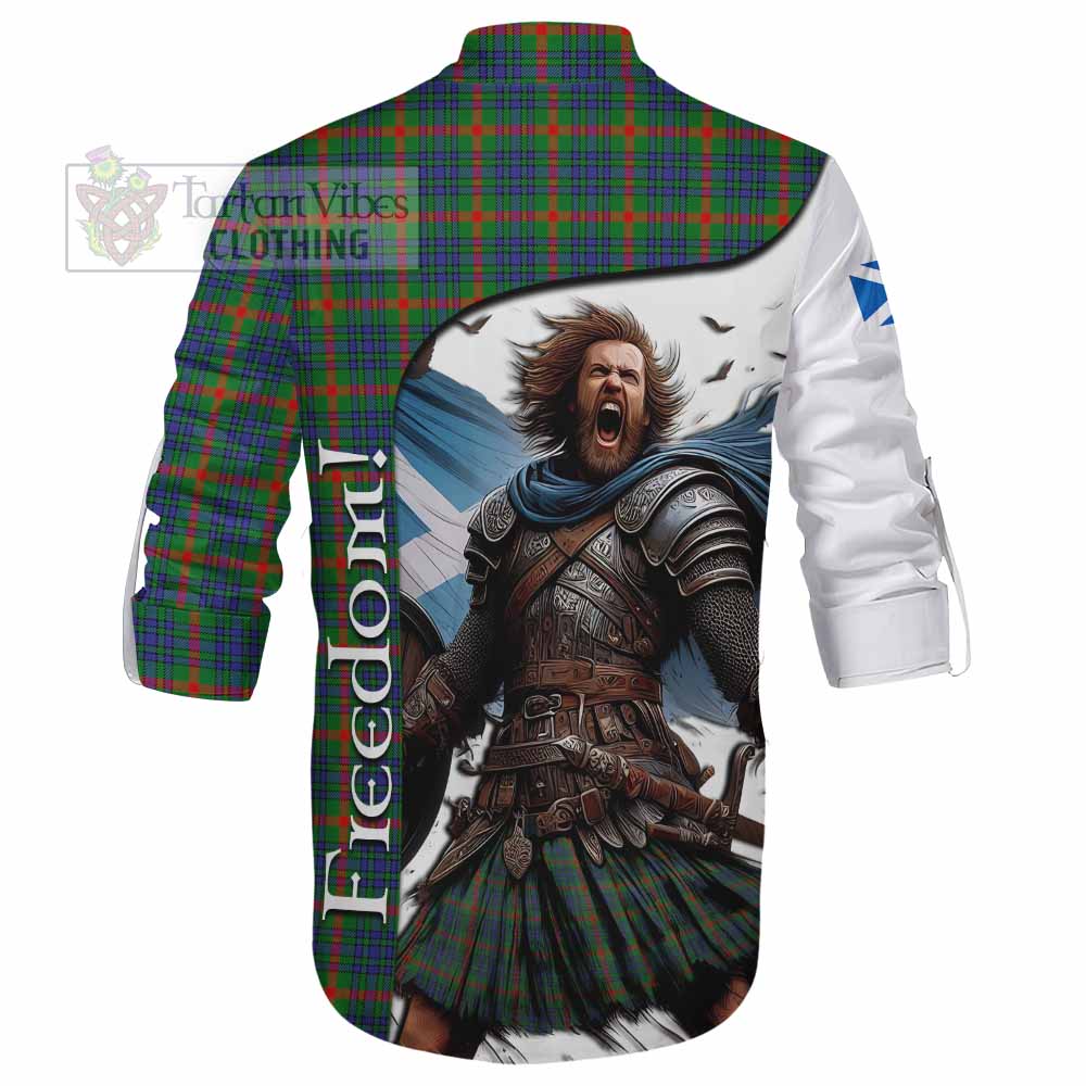 Tartan Vibes Clothing Aiton Crest Tartan Ghillie Kilt Shirt Inspired by the Freedom of Scottish Warrior