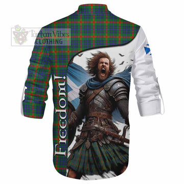 Aiton Crest Tartan Ghillie Kilt Shirt Inspired by the Freedom of Scottish Warrior