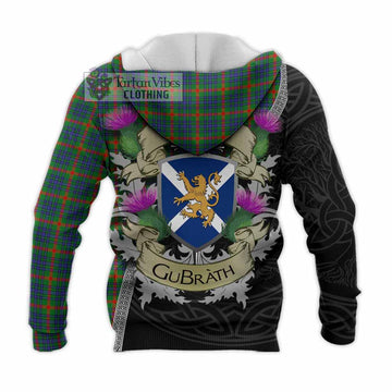 Aiton Tartan Family Crest Knitted Hoodie Lion Rampant Royal Thistle Shield Celtic Inspired - Tartan Vibes Clothing