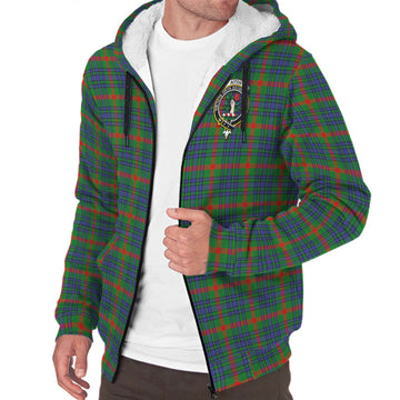 Aiton Tartan Sherpa Hoodie with Family Crest - Tartan Vibes Clothing