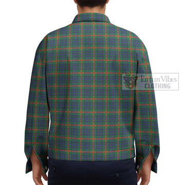 Aiton Tartan Unisex Lapel Cotton Jacket