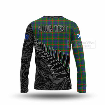 Aiton Crest Tartan Long Sleeve T-Shirt with New Zealand Silver Fern Half Style