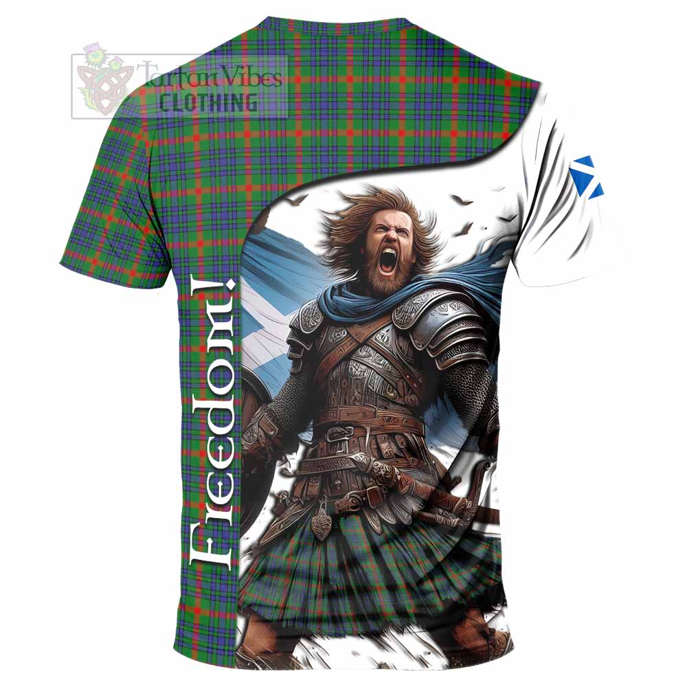 Aiton Crest Tartan T-Shirt Inspired by the Freedom of Scottish Warrior