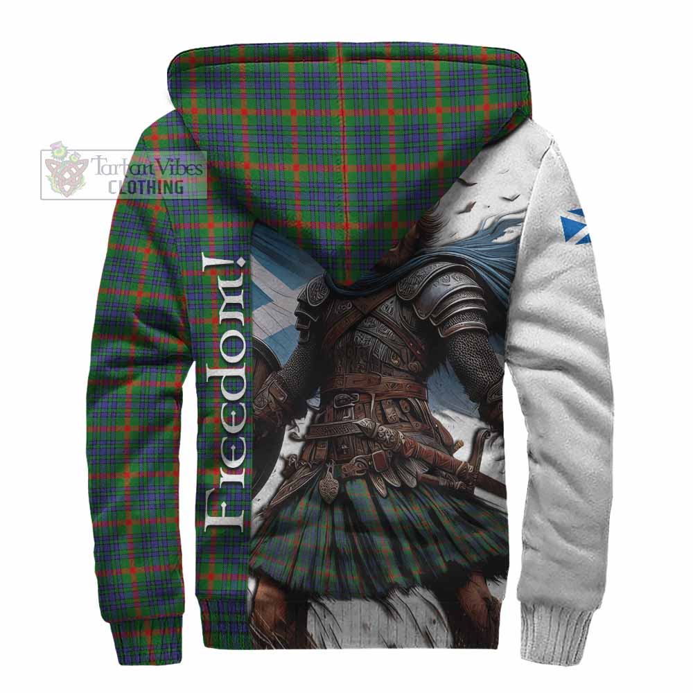 Tartan Vibes Clothing Aiton Crest Tartan Sherpa Hoodie Inspired by the Freedom of Scottish Warrior