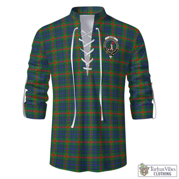 Aiton Tartan Men's Scottish Traditional Jacobite Ghillie Kilt Shirt with Family Crest - Tartan Vibes Clothing