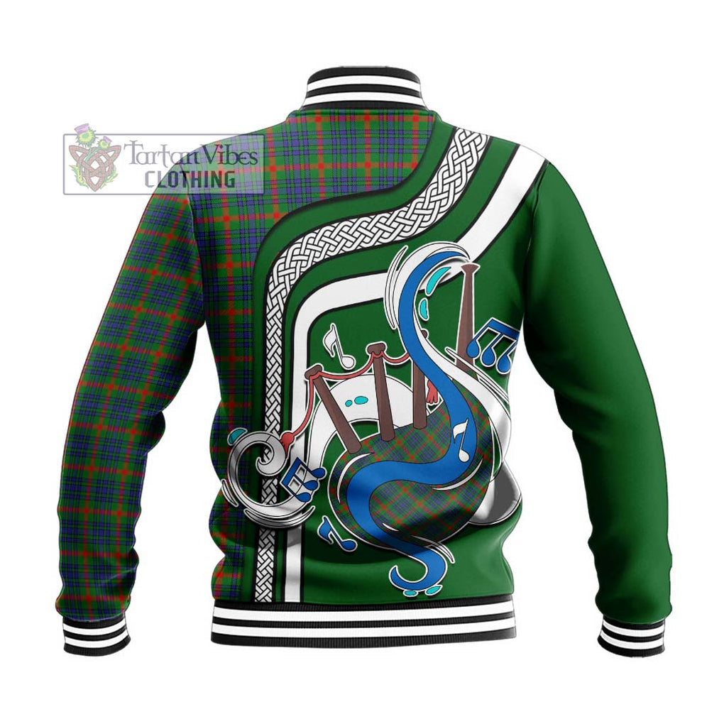 Tartan Vibes Clothing Aiton Tartan Baseball Jacket with Epic Bagpipe Style