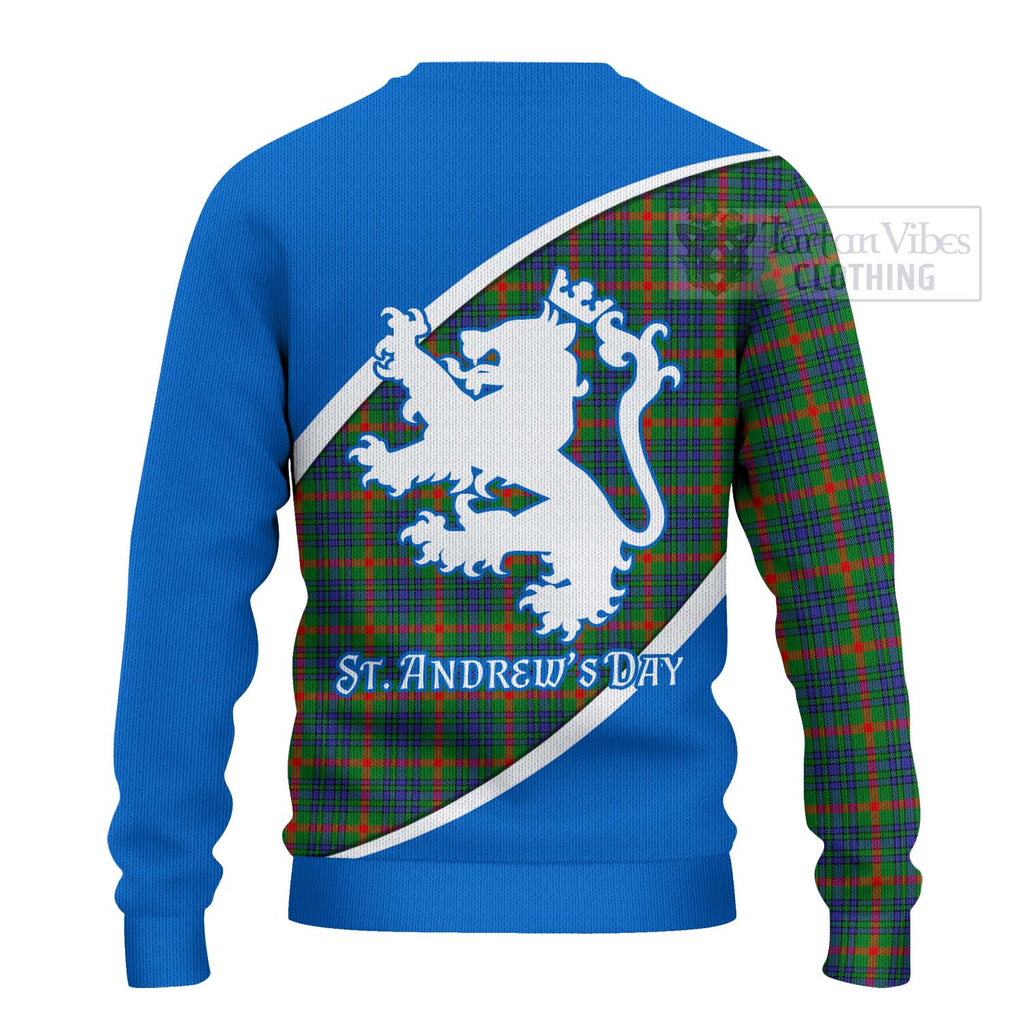 Tartan Vibes Clothing Aiton Family Crest Tartan Knitted Sweater Celebrate Saint Andrew's Day in Style