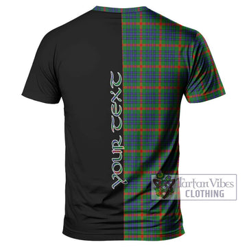 Aiton Tartan T-Shirt with Family Crest and Half Of Me Style - Tartan Vibes Clothing