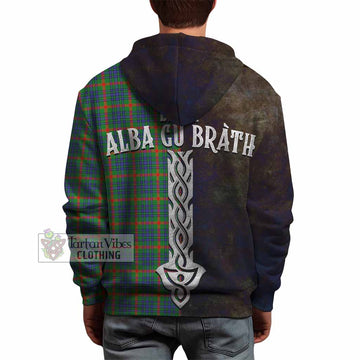 Aiton Tartan Family Crest Hoodie Alba Gu Brath Be Brave Lion Ancient Style - Tartan Vibes Clothing