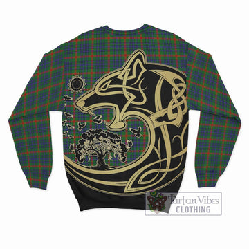 Aiton Tartan Sweatshirt with Family Crest Celtic Wolf Style - Tartan Vibes Clothing