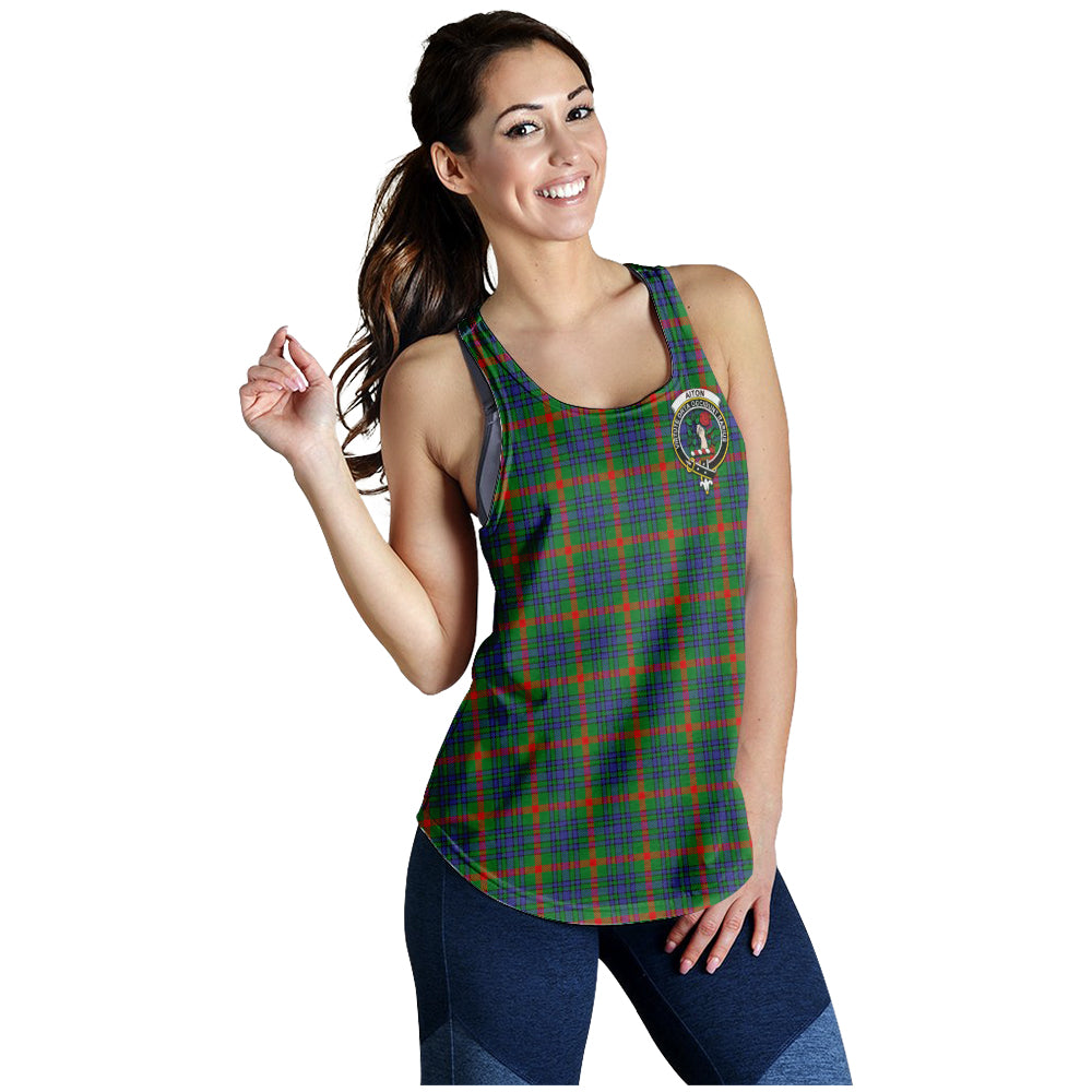 Aiton Tartan Women Racerback Tanks with Family Crest - Tartanvibesclothing