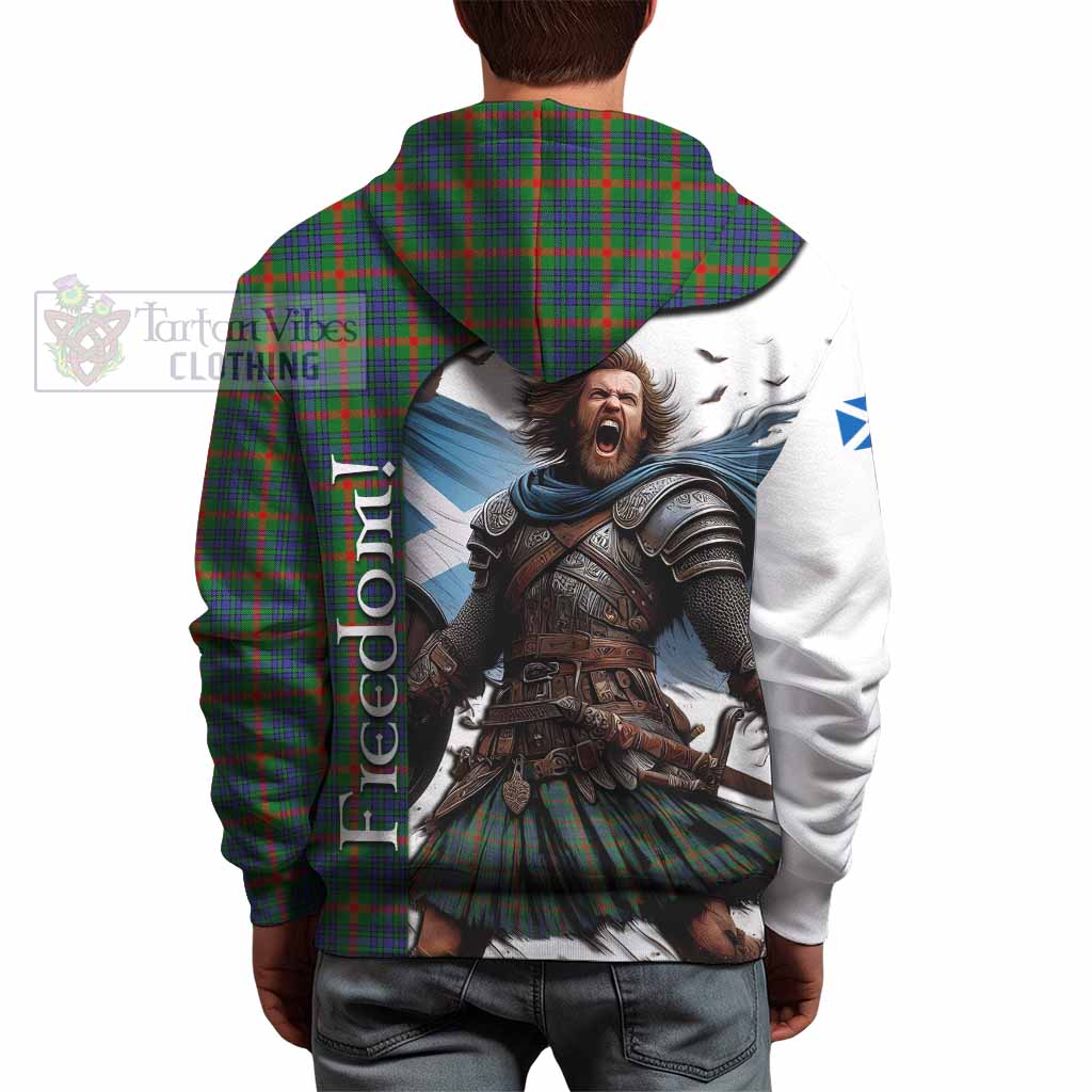 Tartan Vibes Clothing Aiton Crest Tartan Hoodie Inspired by the Freedom of Scottish Warrior