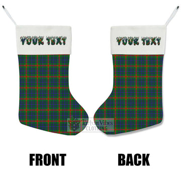 Aiton Tartan Christmas Stocking with Personalized Text