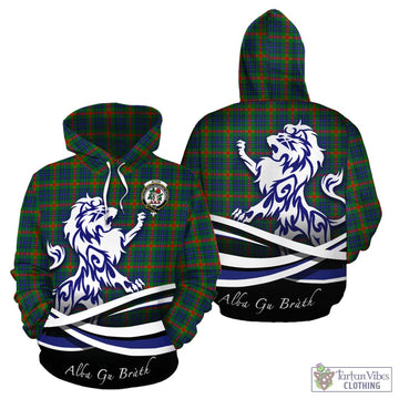 Aiton Tartan Hoodie with Alba Gu Brath Regal Lion Emblem